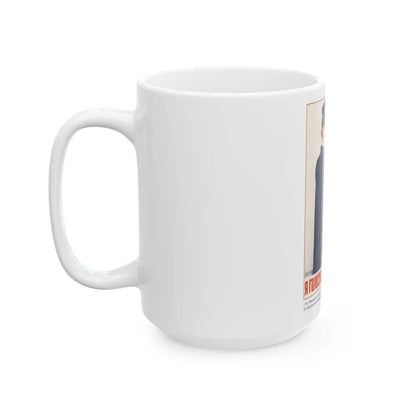 Soviet Era Poster 406 - White Coffee Mug-Go Mug Yourself