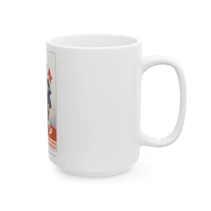 Soviet Era Poster 406 - White Coffee Mug-Go Mug Yourself