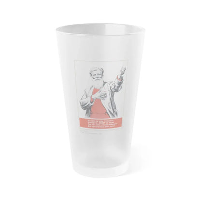 Soviet Era Poster 408 - Frosted Pint Glass 16oz 16oz Frosted - Go Mug Yourself