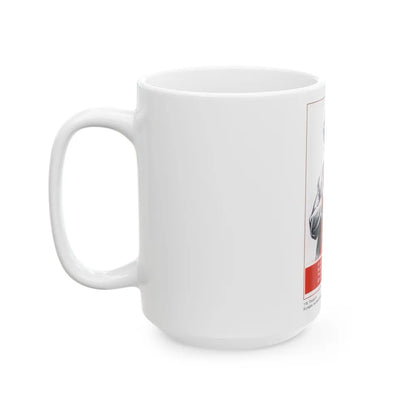 Soviet Era Poster 408 - White Coffee Mug-Go Mug Yourself