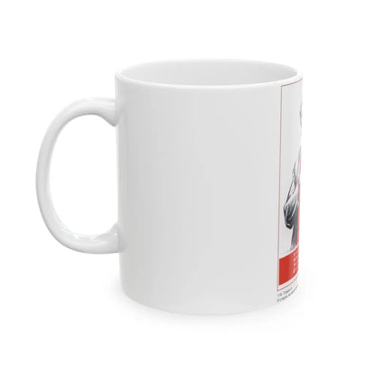 Soviet Era Poster 408 - White Coffee Mug-Go Mug Yourself