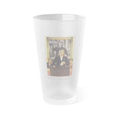 Soviet Era Poster 409 - Frosted Pint Glass 16oz 16oz Frosted - Go Mug Yourself