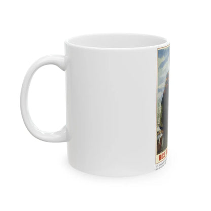 Soviet Era Poster 411 - White Coffee Mug-Go Mug Yourself