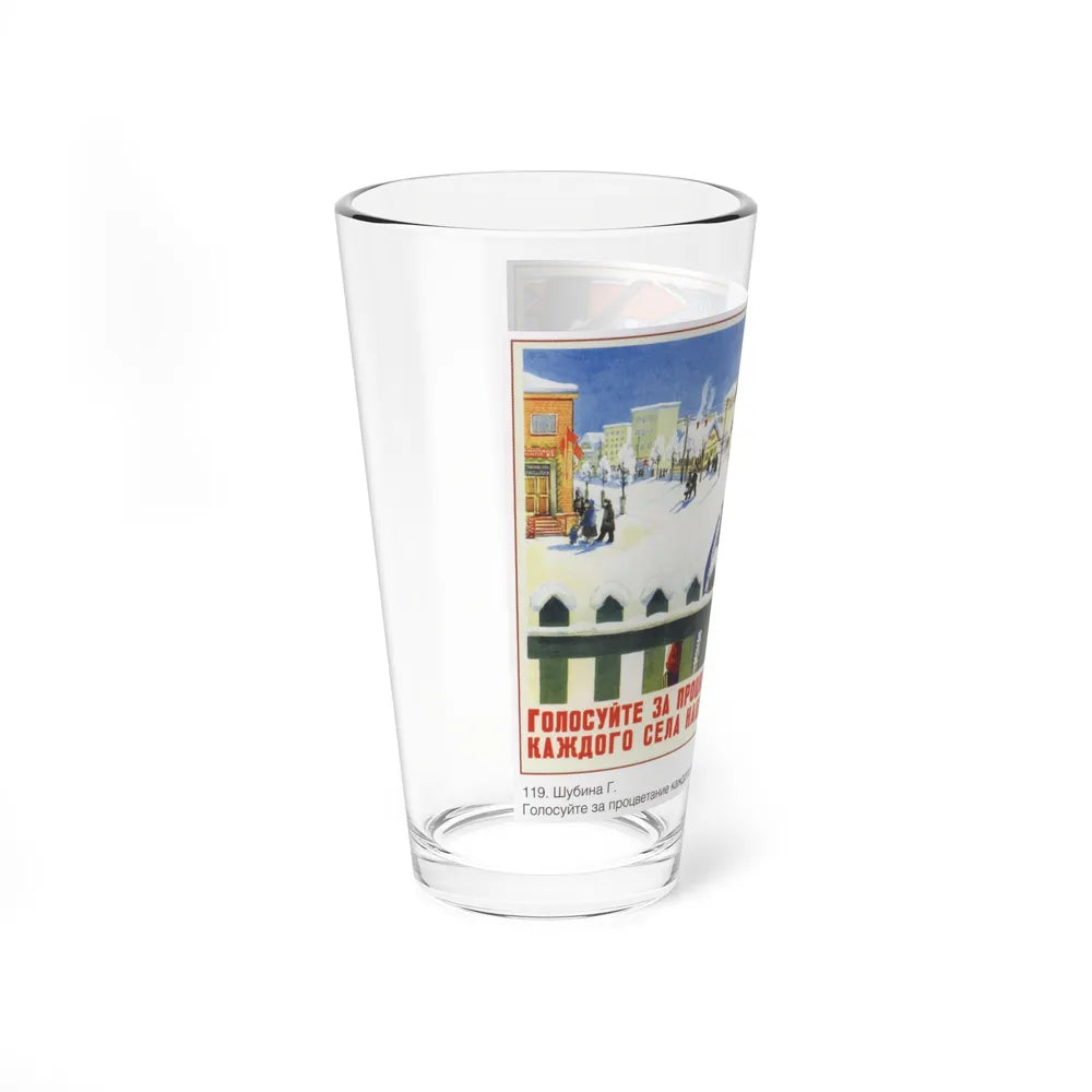 Soviet Era Poster 412 - Pint Glass 16oz-Go Mug Yourself