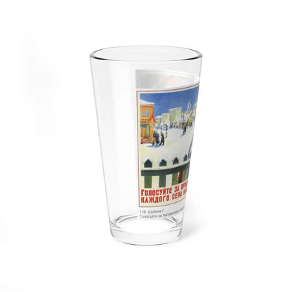 Soviet Era Poster 412 - Pint Glass 16oz-Go Mug Yourself