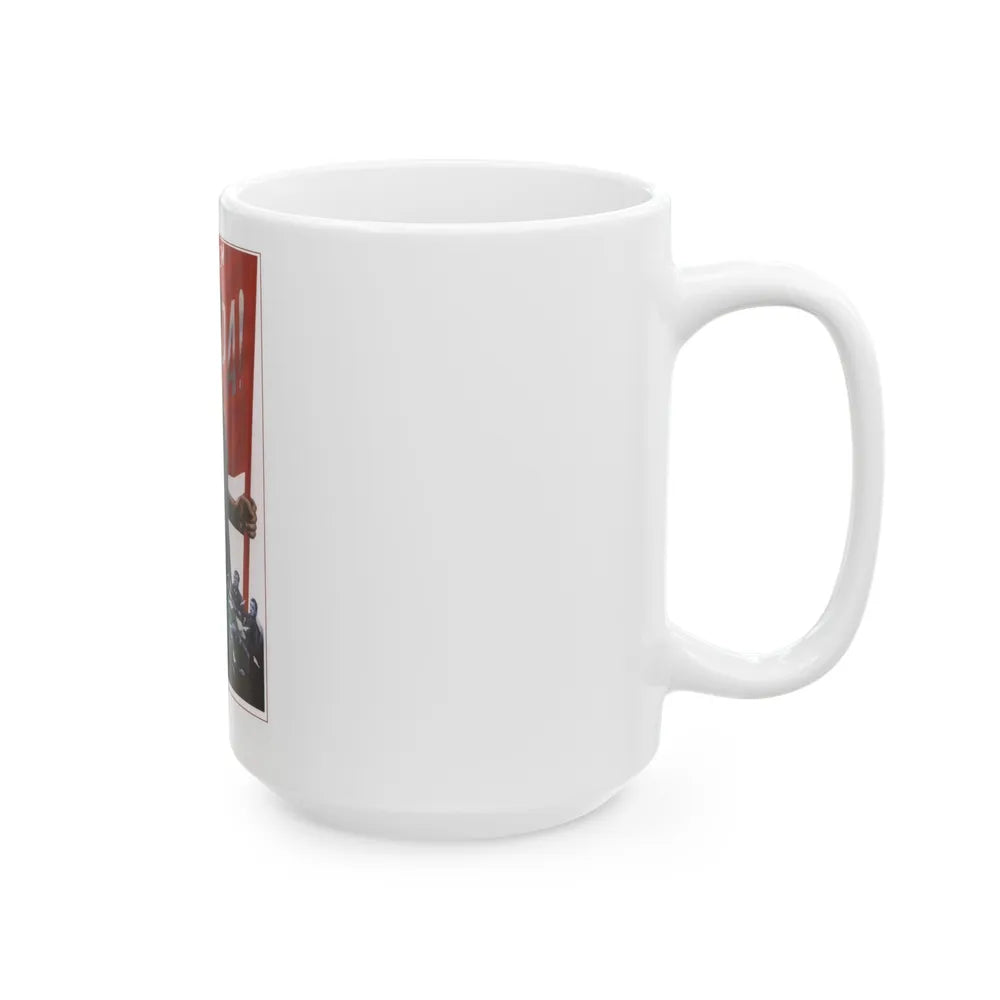 Soviet Era Poster 414 - White Coffee Mug-Go Mug Yourself