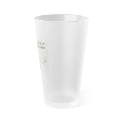 Soviet Era Poster 415 - Frosted Pint Glass 16oz - Go Mug Yourself