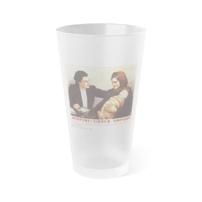 Soviet Era Poster 417 - Frosted Pint Glass 16oz-16oz-Frosted-Go Mug Yourself