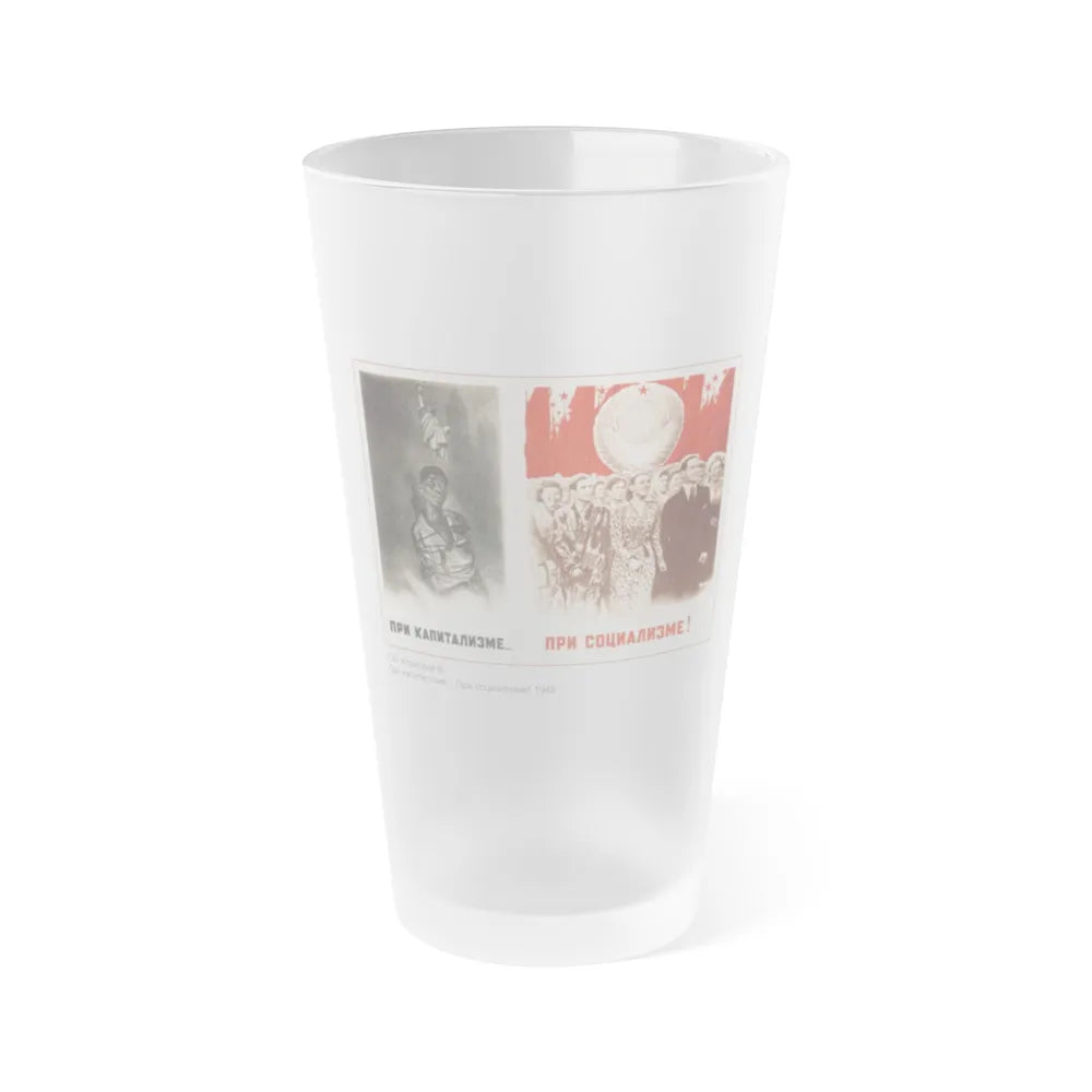 Soviet Era Poster 419 - Frosted Pint Glass 16oz-16oz-Frosted-Go Mug Yourself