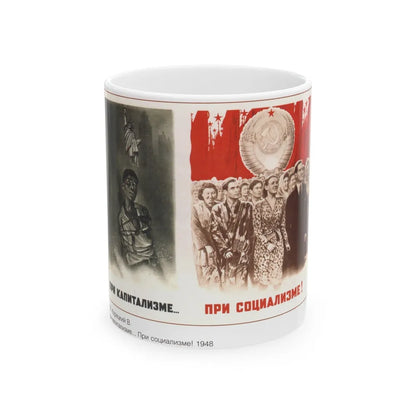 Soviet Era Poster 419 - White Coffee Mug-11oz-Go Mug Yourself