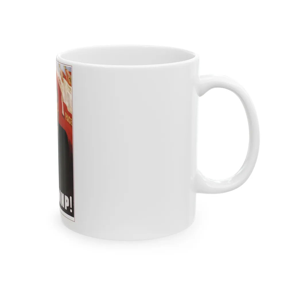 Soviet Era Poster 421 - White Coffee Mug-Go Mug Yourself