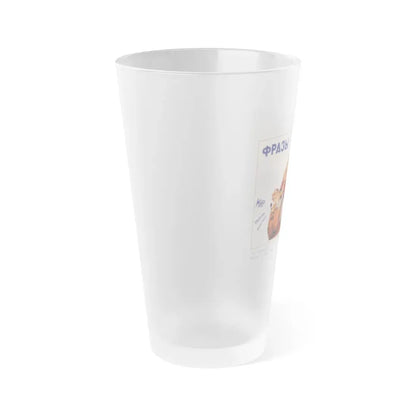 Soviet Era Poster 425 - Frosted Pint Glass 16oz - Go Mug Yourself