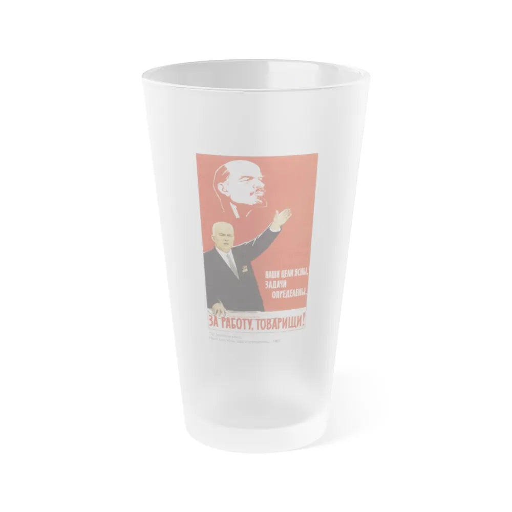 Soviet Era Poster 432 - Frosted Pint Glass 16oz-16oz-Frosted-Go Mug Yourself