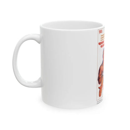 Soviet Era Poster 433 - White Coffee Mug-Go Mug Yourself