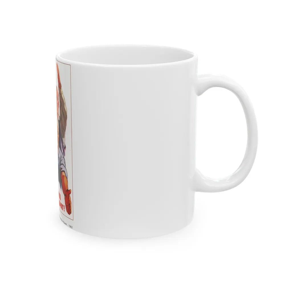 Soviet Era Poster 433 - White Coffee Mug-Go Mug Yourself