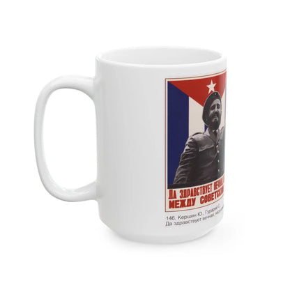 Soviet Era Poster 438 - White Coffee Mug-Go Mug Yourself