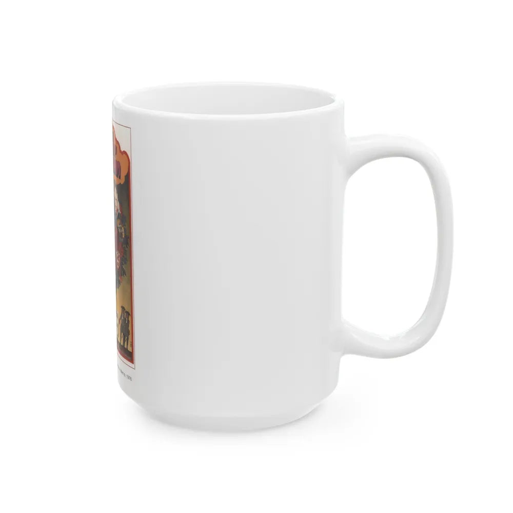 Soviet Era Poster 44 - White Coffee Mug-Go Mug Yourself