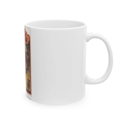 Soviet Era Poster 44 - White Coffee Mug-Go Mug Yourself