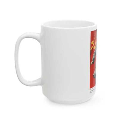 Soviet Era Poster 444 - White Coffee Mug-Go Mug Yourself