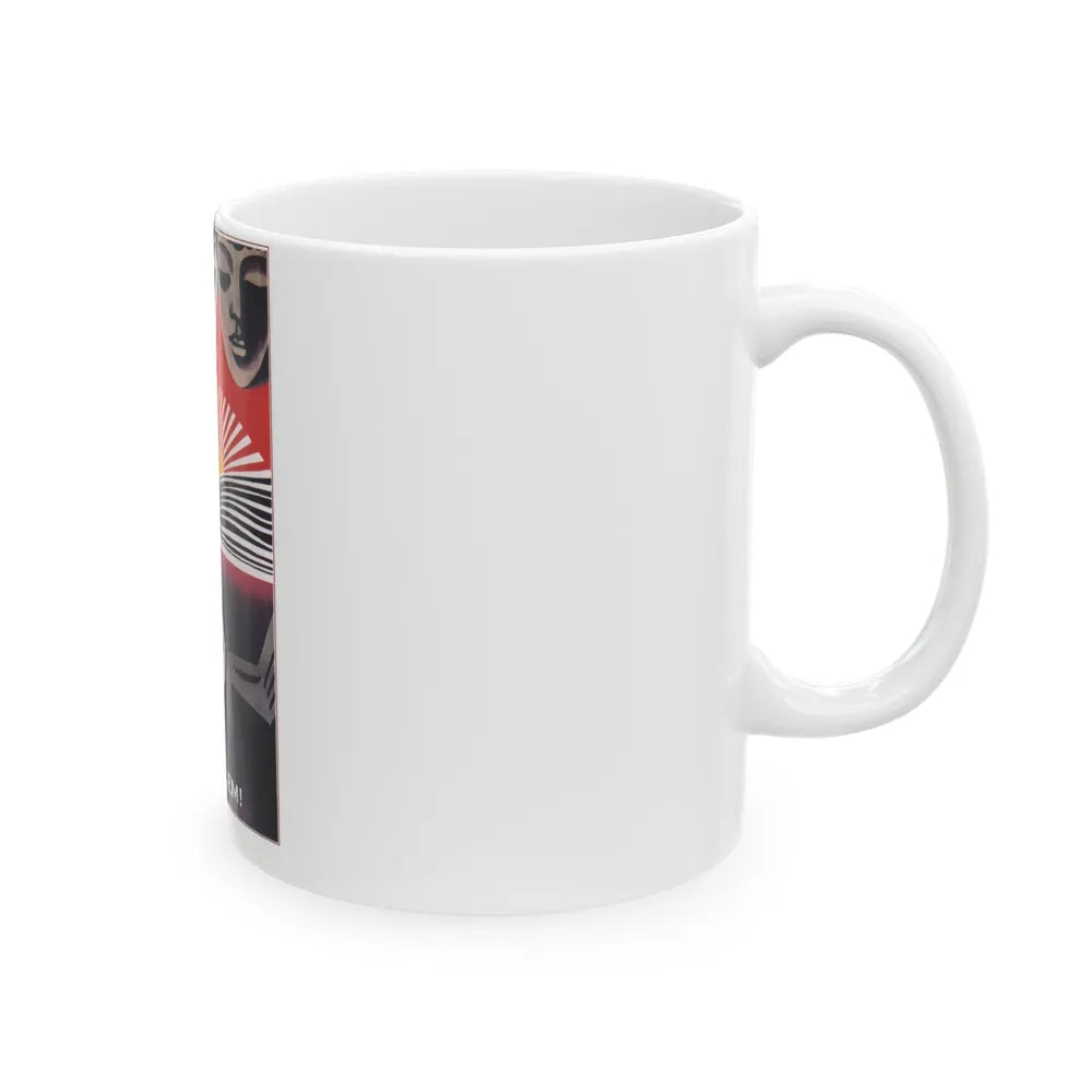 Soviet Era Poster 445 - White Coffee Mug-Go Mug Yourself