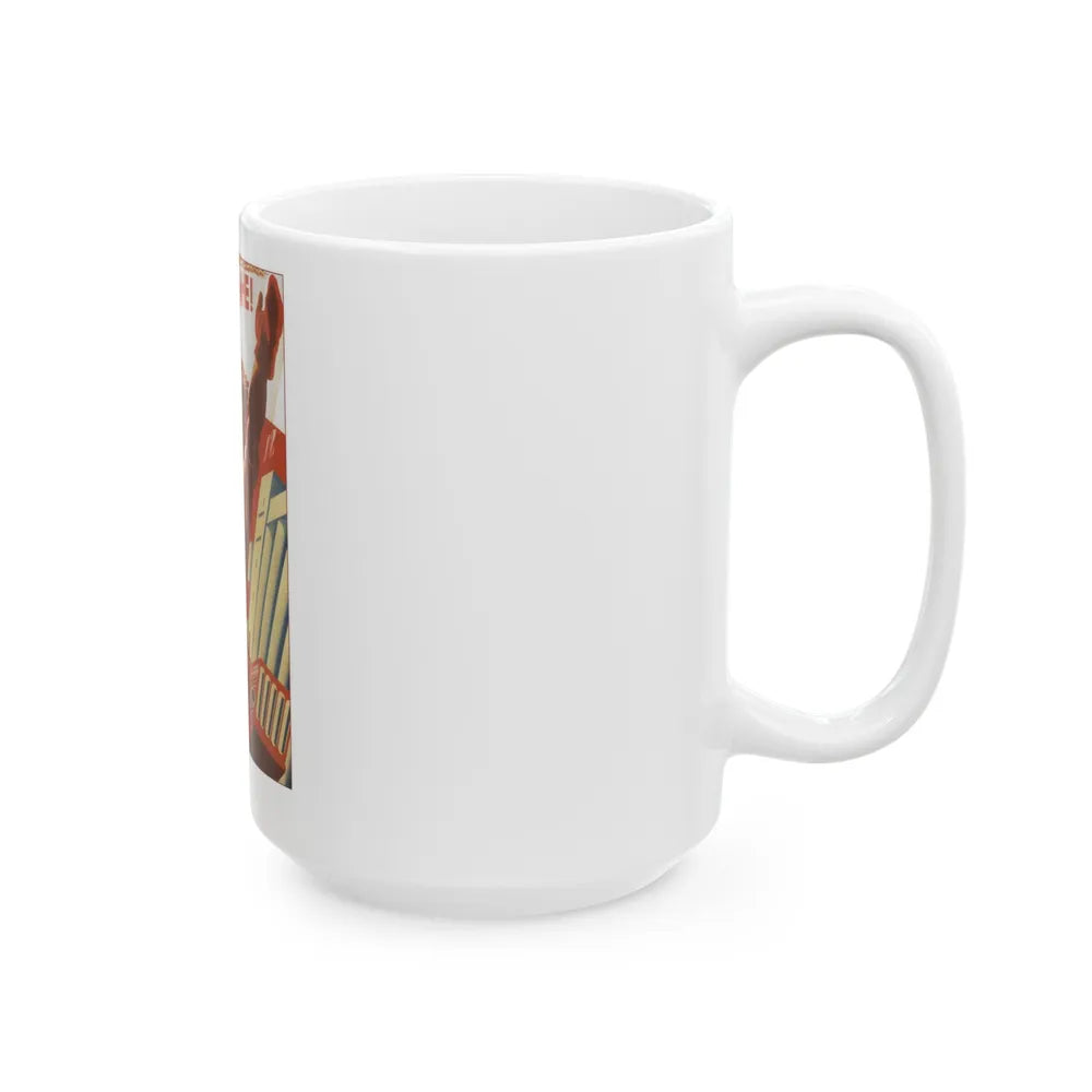 Soviet Era Poster 446 - White Coffee Mug-Go Mug Yourself