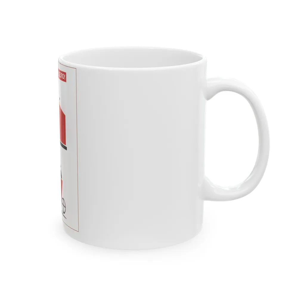 Soviet Era Poster 456 - White Coffee Mug-Go Mug Yourself