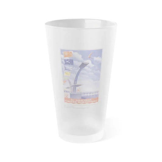 Soviet Era Poster 466 - Frosted Pint Glass 16oz Default Title - Go Mug Yourself