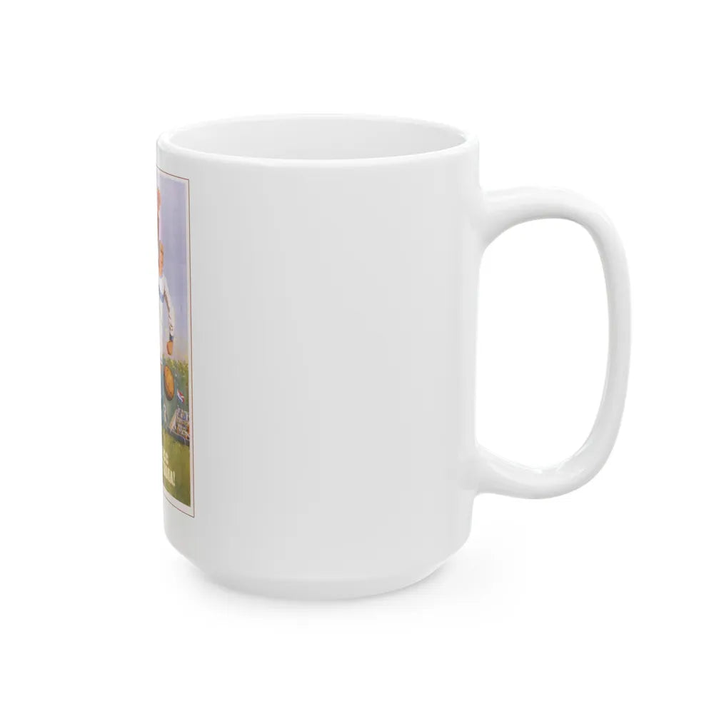 Soviet Era Poster 472 - White Coffee Mug-Go Mug Yourself