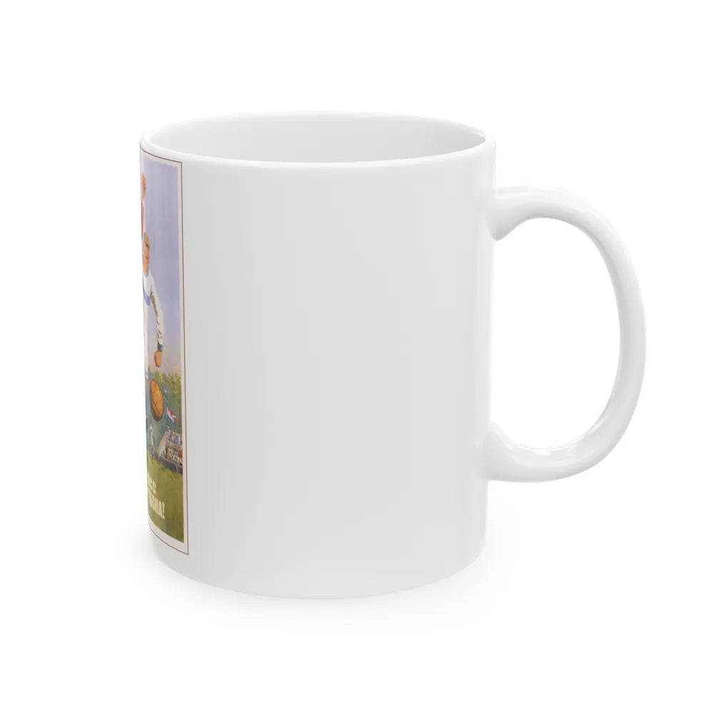 Soviet Era Poster 472 - White Coffee Mug-Go Mug Yourself