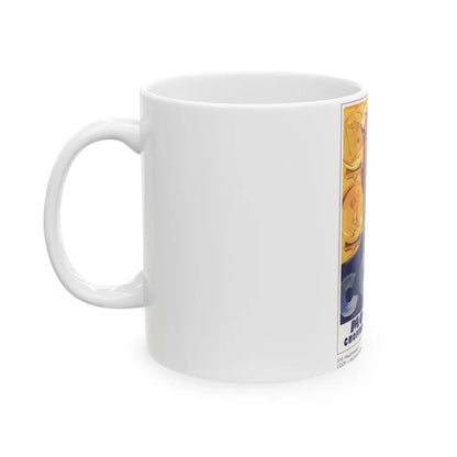 Soviet Era Poster 478 - White Coffee Mug-Go Mug Yourself