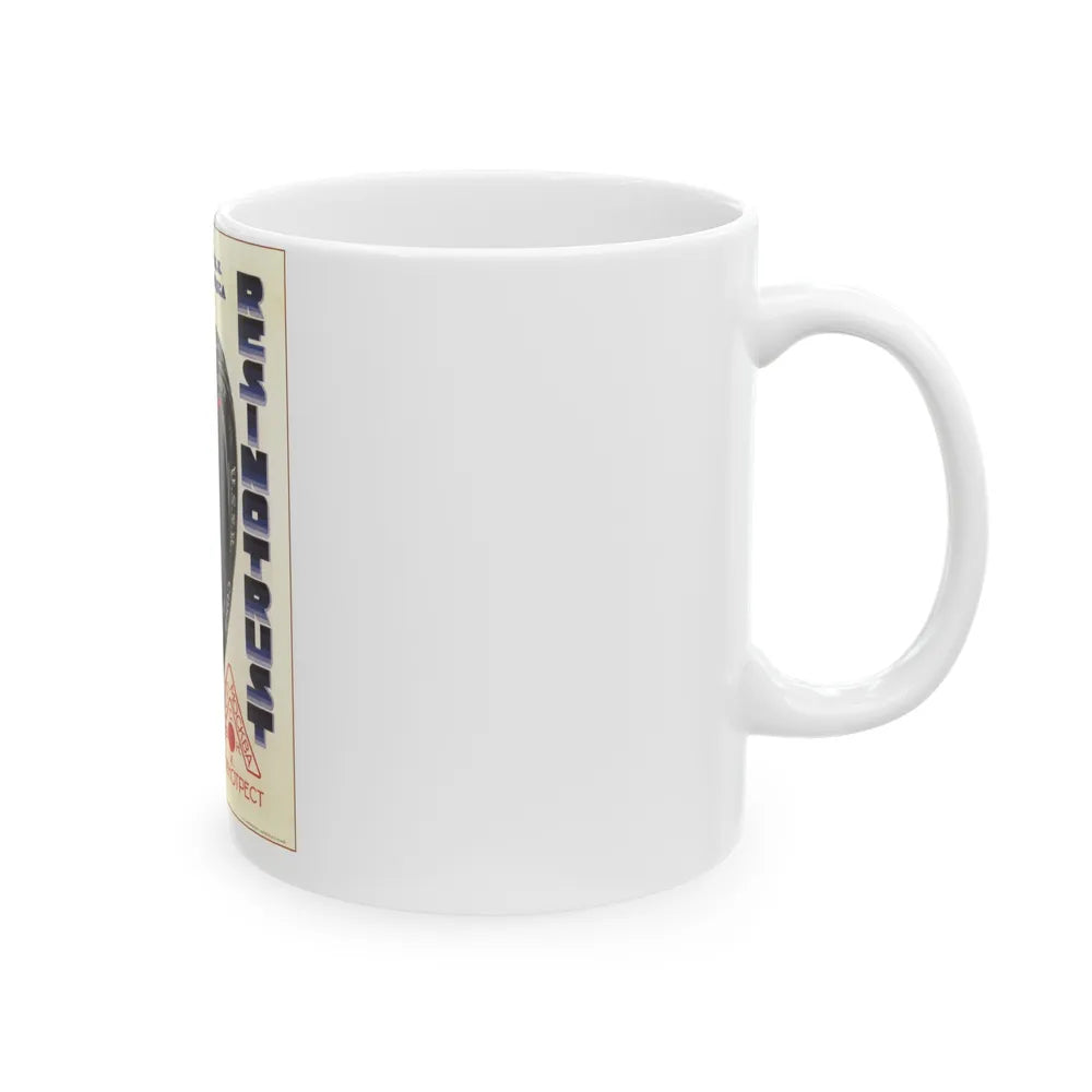 Soviet Era Poster 493 - White Coffee Mug-Go Mug Yourself