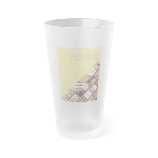 Soviet Era Poster 496 - Frosted Pint Glass 16oz-16oz-Frosted-Go Mug Yourself