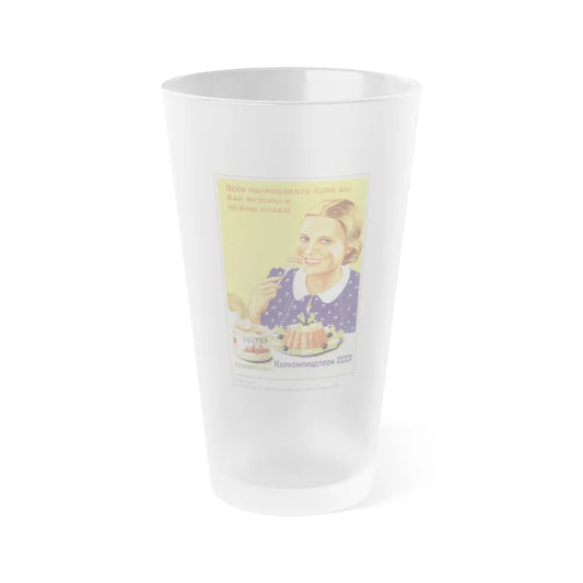 Soviet Era Poster 497 - Frosted Pint Glass 16oz-16oz-Frosted-Go Mug Yourself