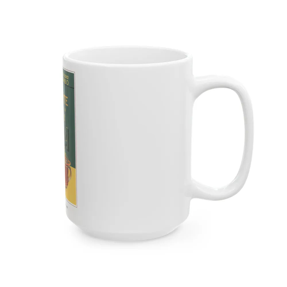 Soviet Era Poster 503 - White Coffee Mug-Go Mug Yourself