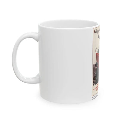 Soviet Era Poster 531 - White Coffee Mug-Go Mug Yourself