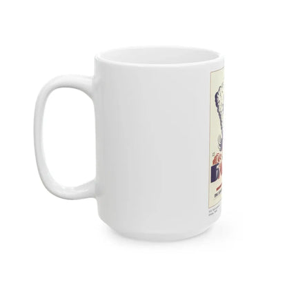 Soviet Era Poster 54 - White Coffee Mug - Go Mug Yourself