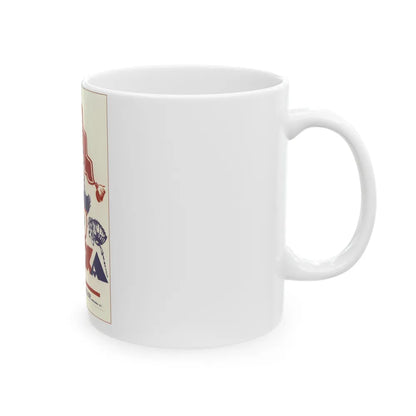 Soviet Era Poster 54 - White Coffee Mug-Go Mug Yourself