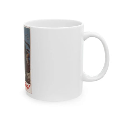 Soviet Era Poster 546 - White Coffee Mug-Go Mug Yourself