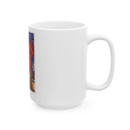 Soviet Era Poster 556 - White Coffee Mug-Go Mug Yourself