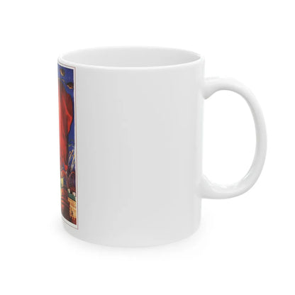 Soviet Era Poster 556 - White Coffee Mug-Go Mug Yourself