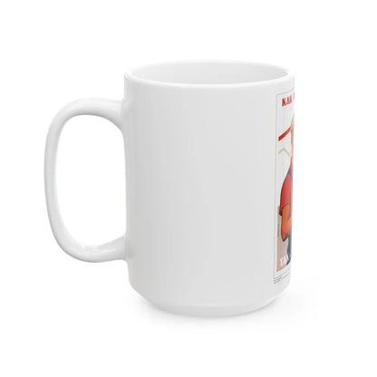 Soviet Era Poster 558 - White Coffee Mug-Go Mug Yourself