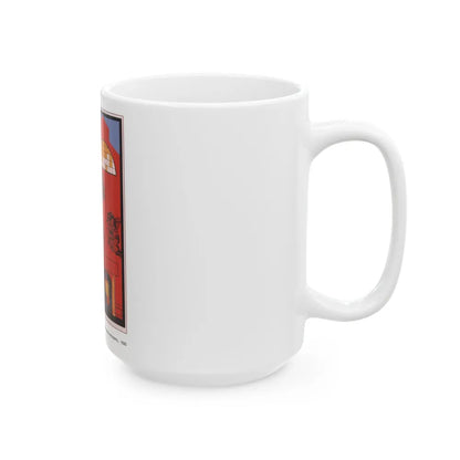 Soviet Era Poster 560 - White Coffee Mug-Go Mug Yourself