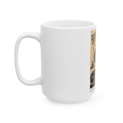 Soviet Era Poster 561 - White Coffee Mug-Go Mug Yourself