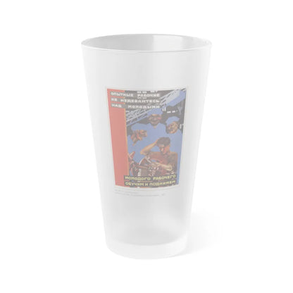 Soviet Era Poster 563 - Frosted Pint Glass 16oz-Go Mug Yourself