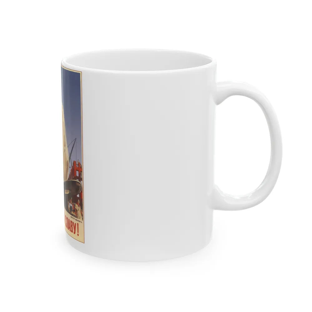 Soviet Era Poster 568 - White Coffee Mug-Go Mug Yourself