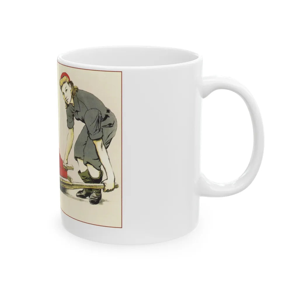 Soviet Era Poster 571 - White Coffee Mug-Go Mug Yourself