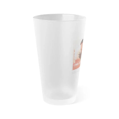 Soviet Era Poster 574 - Frosted Pint Glass 16oz - Go Mug Yourself