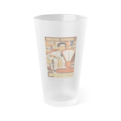 Soviet Era Poster 579 - Frosted Pint Glass 16oz Default Title - Go Mug Yourself