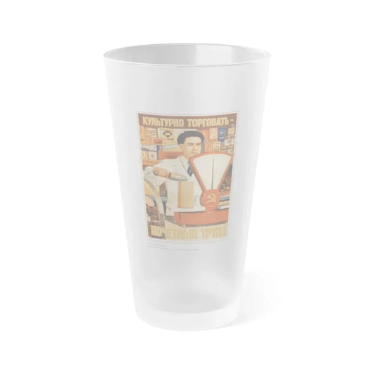 Soviet Era Poster 579 - Frosted Pint Glass 16oz Default Title - Go Mug Yourself