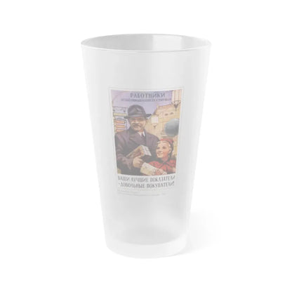 Soviet Era Poster 583 - Frosted Pint Glass 16oz Default Title - Go Mug Yourself